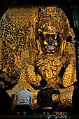 Buddha statue at Mahamuni Pagoda, Myanmar 